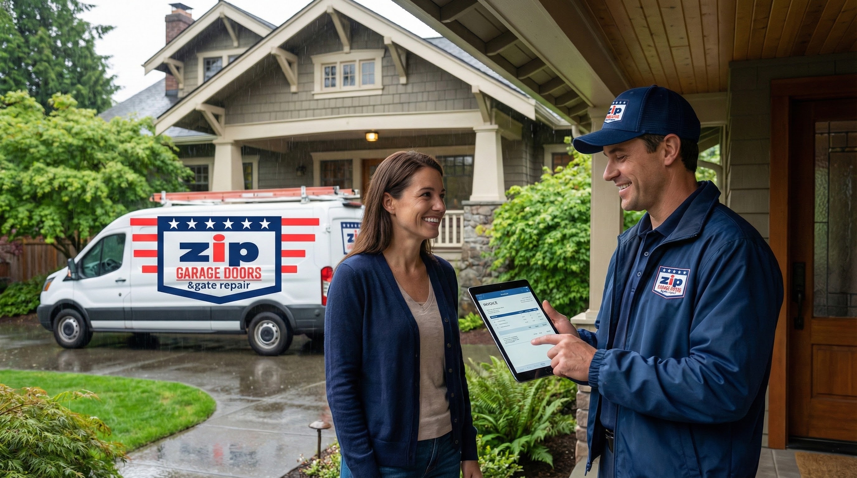 Providing Digital Estimate for Garage Door Services.jpg in Everett, WA